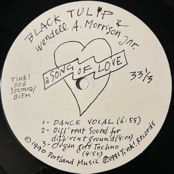 Black Tulip & Wendell Morrison : A Song Of Love (12")