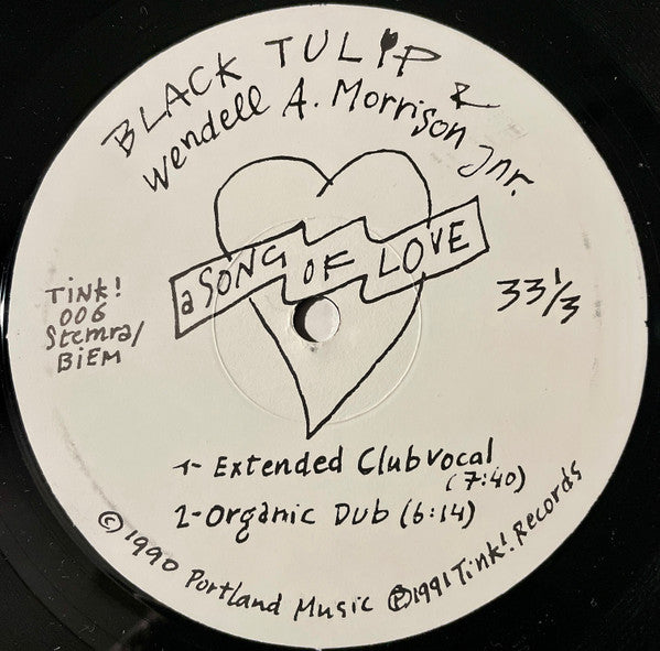 Black Tulip & Wendell Morrison : A Song Of Love (12")