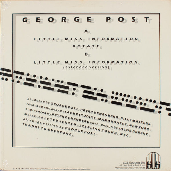 George Post : Little Miss Information (12")