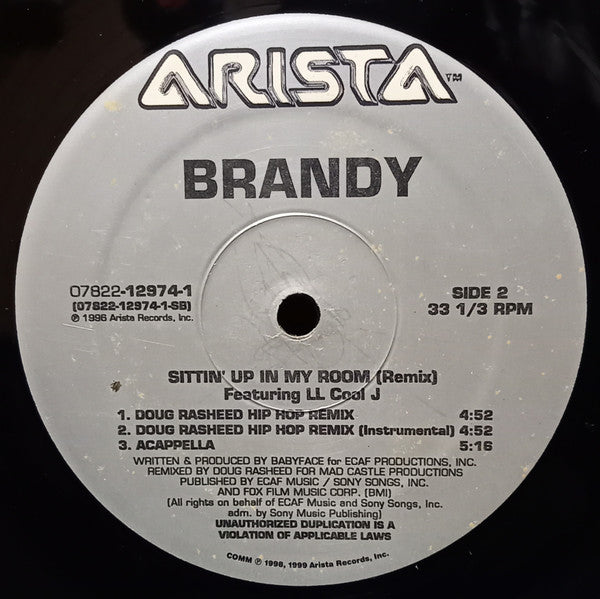 Brandy (2) : Sittin' Up In My Room (Remix) (12", Single)