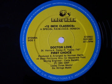 First Choice : Doctor Love (A Special Remixed Version) (12")