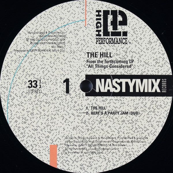 High Performance : Here's A Party Jam / The Hill (12", Single)