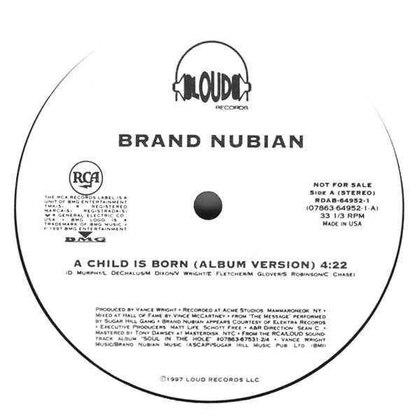 Brand Nubian : A Child Is Born (12", Promo)