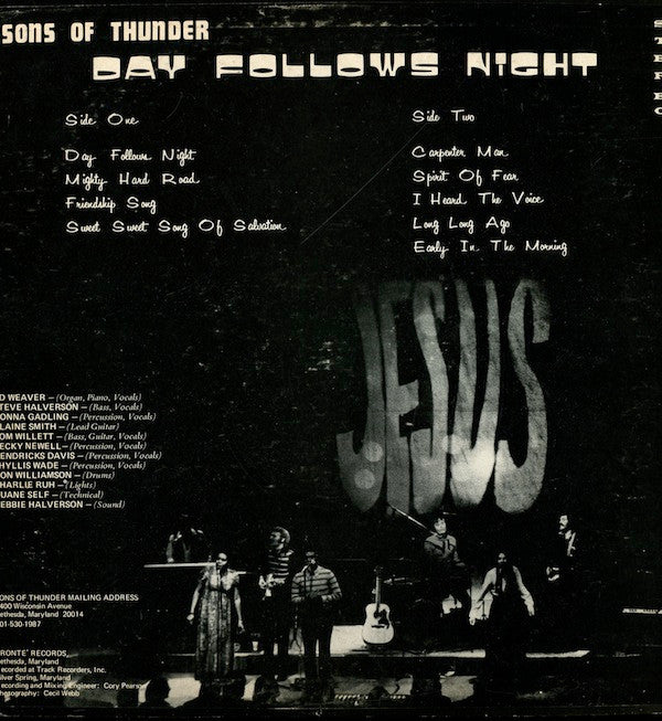 Sons Of Thunder (2) : Day Follows Night (LP)