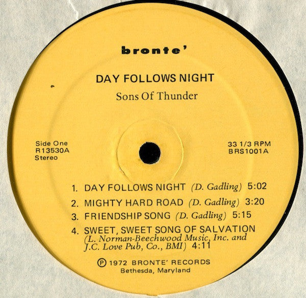 Sons Of Thunder (2) : Day Follows Night (LP)