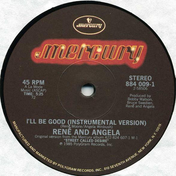 René And Angela* : I'll Be Good (12")