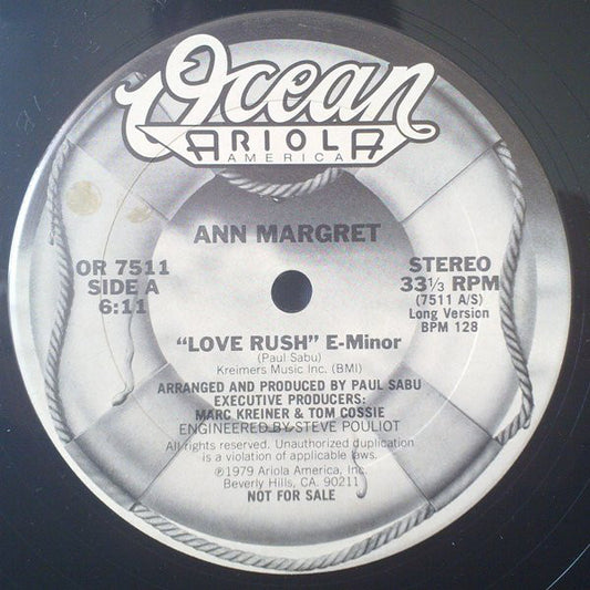 Ann Margret : Love Rush E-Minor (12", Promo)