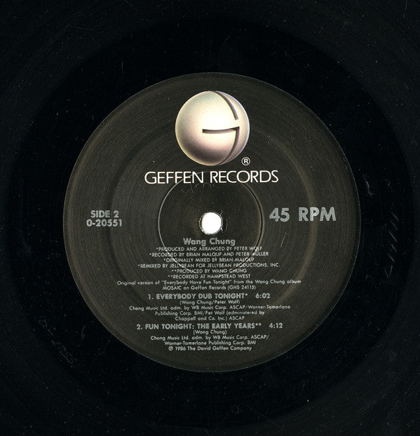 Wang Chung : Everybody Have Fun Tonight (12", Maxi)