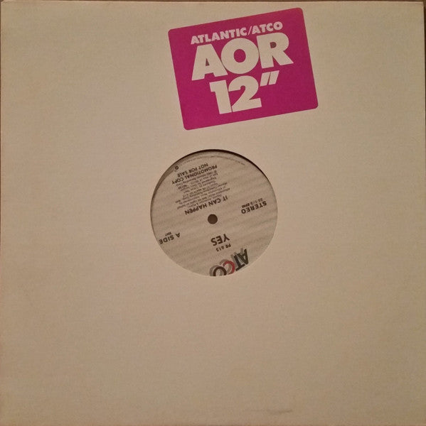 Yes : It Can Happen (12", Single, Promo)