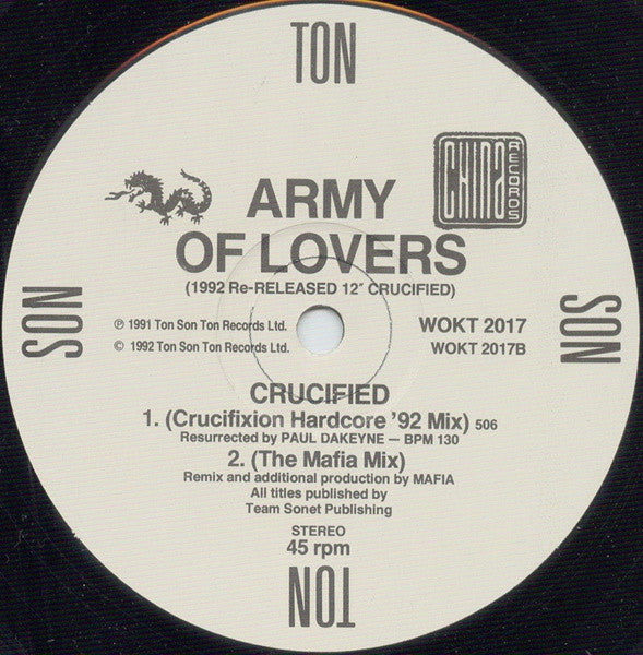 Army Of Lovers : Crucified (12", Single, RE)