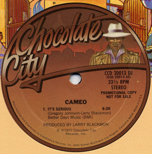 Cameo : It's Serious (12", S/Sided, Promo)