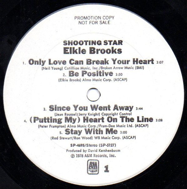 Elkie Brooks : Shooting Star (LP, Album, Promo)