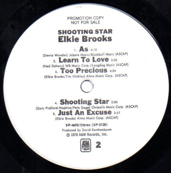 Elkie Brooks : Shooting Star (LP, Album, Promo)