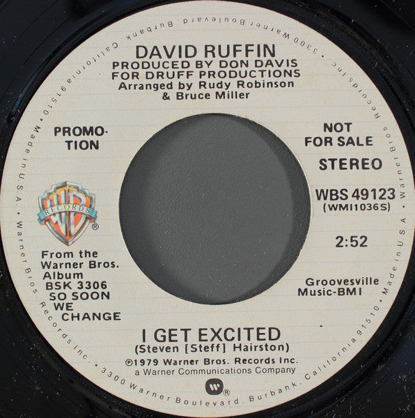 David Ruffin : I Get Excited (7", Mono, Promo)