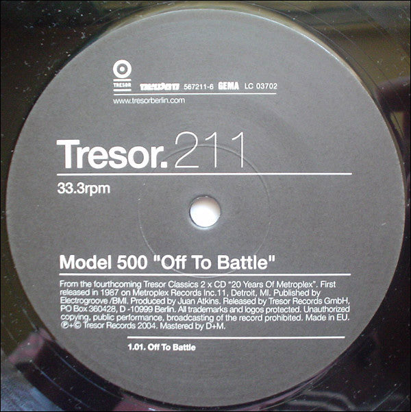 Cybotron / Model 500 : Alleys Of Your Mind / Off To Battle (12")