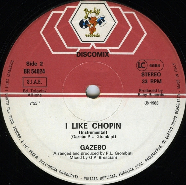 Gazebo : I Like Chopin (Disco Mix) (12")