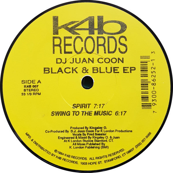 DJ Juan Coon : Black & Blue EP (12", EP)