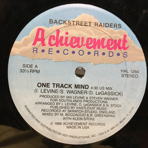 Backstreet Raiders : One Track Mind (12")