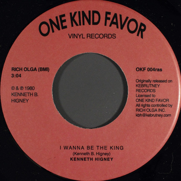 Kenneth Higney : Funky Kinky / I Wanna Be The King (7", Ltd, RE)