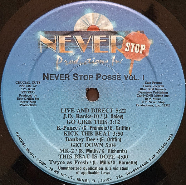 Various : Never Stop Poss'e! Rap Revenge Vol. One (LP, Comp)