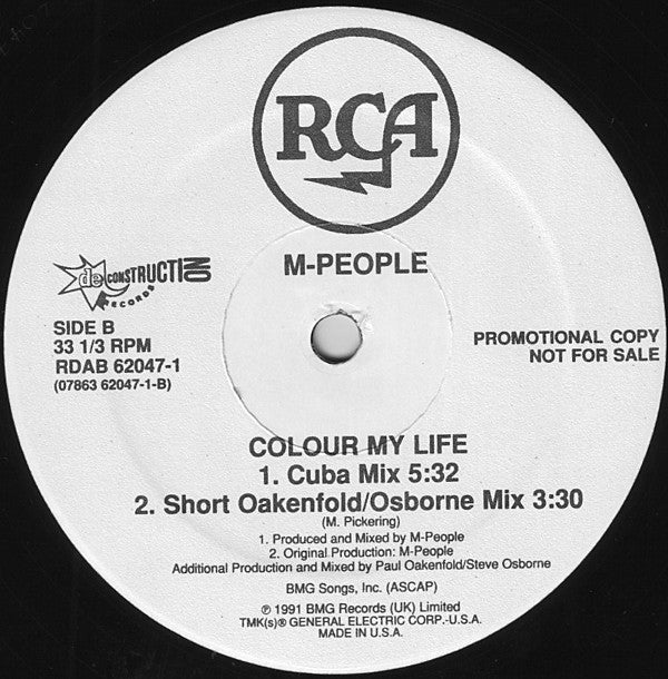 M People : Colour My Life (12", Promo)