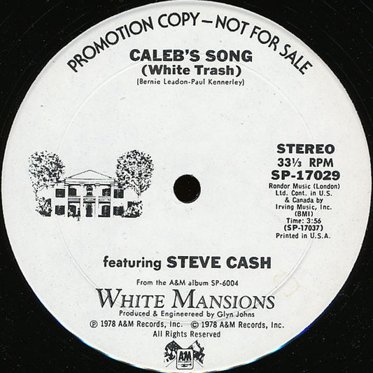 Steve Cash / John Dillon (3) : Caleb's Song (White Trash) / Bad Man (12", Promo)