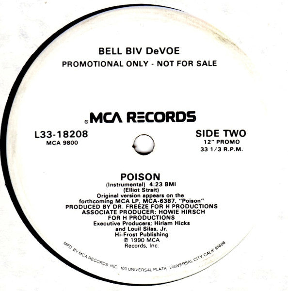 Bell Biv Devoe : Poison (12", Single, Promo)