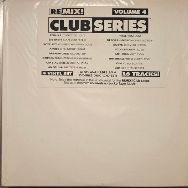 Various : Club Series Volume 4 (4x12", Comp)