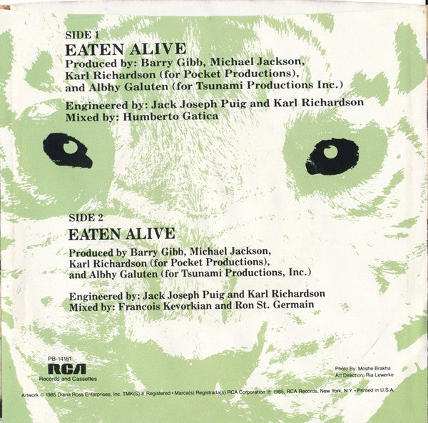 Diana Ross : Eaten Alive (7", Single)