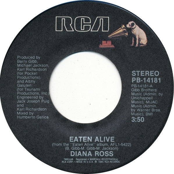 Diana Ross : Eaten Alive (7", Single)