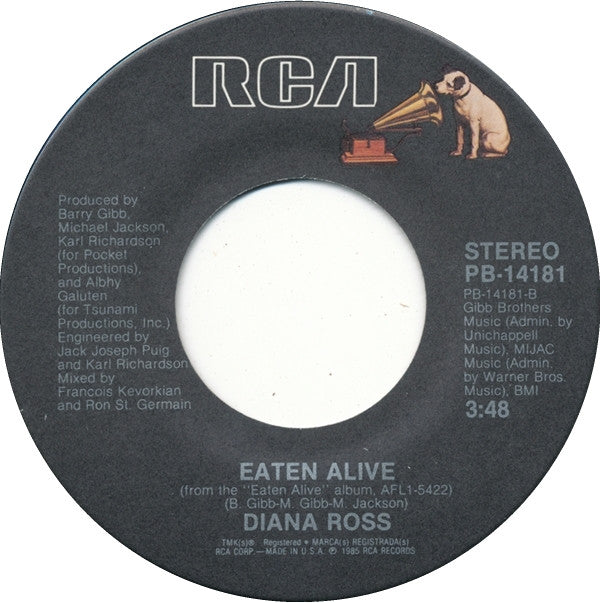 Diana Ross : Eaten Alive (7", Single)