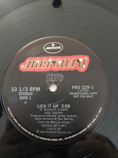 Kiss : Lick It Up (12", Single, Promo)