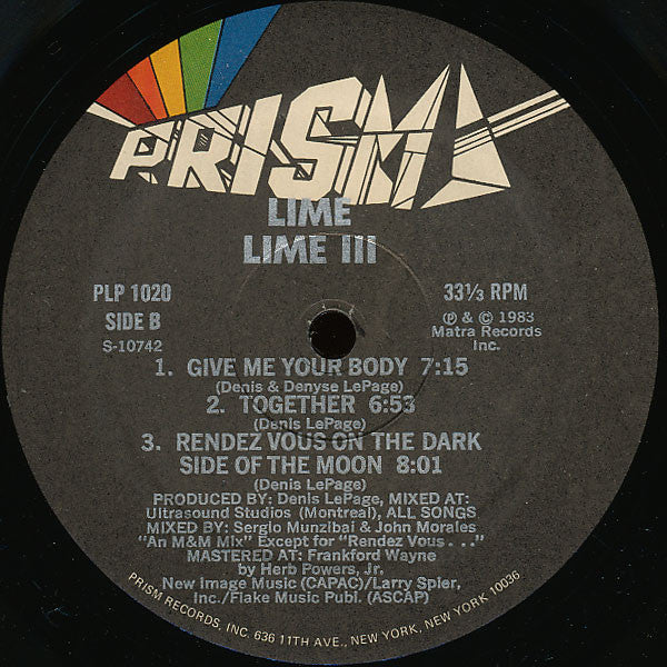 Lime (2) : Lime 3 (LP, Album)