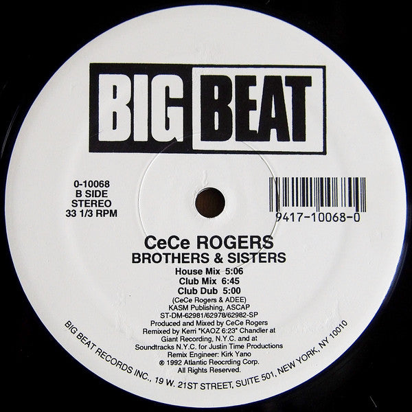 CeCe Rogers* : Brothers & Sisters (12")