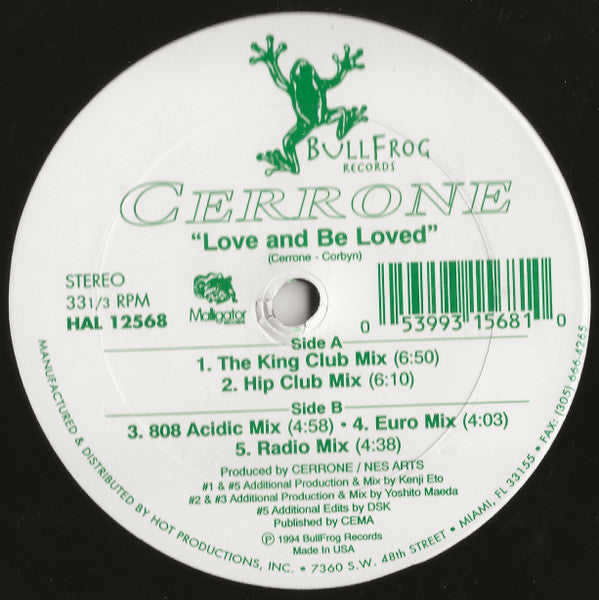 Cerrone : Love And Be Loved (12")
