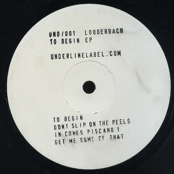 Louderbach : To Begin EP (12", EP, W/Lbl, Sta)
