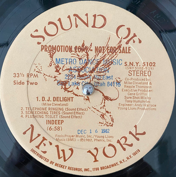 Indeep : Last Night A D.J. Saved My Life (12", Promo)