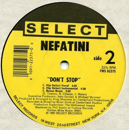 Nefatini : Don't Stop (12")