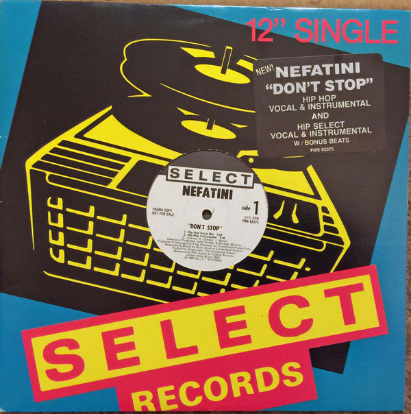 Nefatini : Don't Stop (12", Promo)