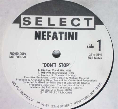 Nefatini : Don't Stop (12", Promo)