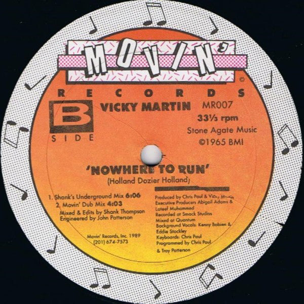 Vicky Martin : Nowhere To Run (12")