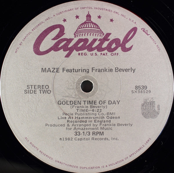 Maze Featuring Frankie Beverly : Before I Let Go / Golden Time Of The Day (12")