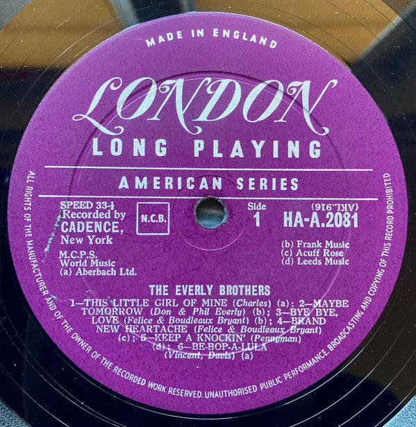 Everly Brothers : The Everly Brothers (LP, Album, Mono)