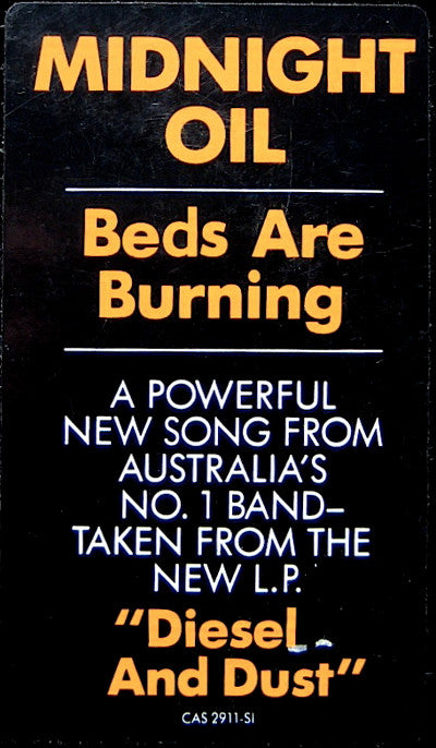 Midnight Oil : Beds Are Burning (12", Promo)