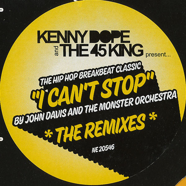 John Davis & The Monster Orchestra / Lucy Hawkins : I Can't Stop (Remixes) (12")