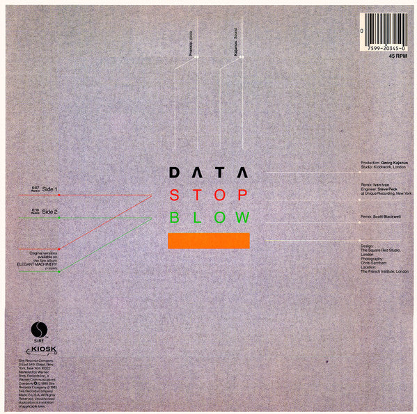 Data (2) : Stop (Remix) / Blow (Remix) (12", Maxi)