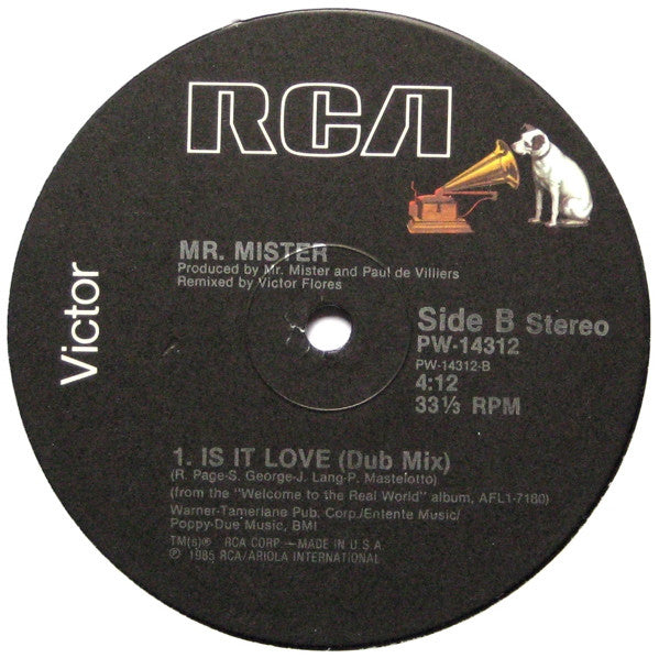 Mr. Mister : Is It Love (12")