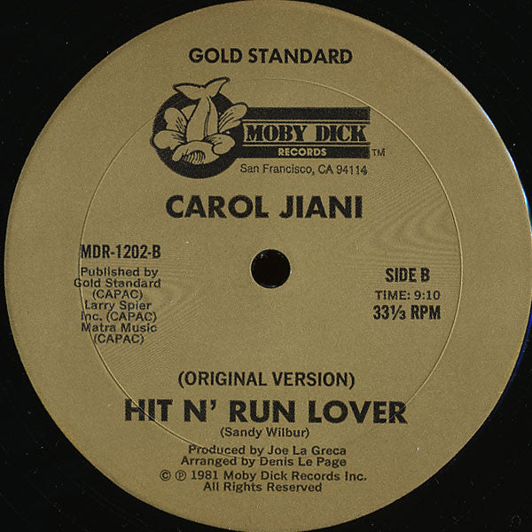 Carol Jiani : Hit 'N Run Lover (12")