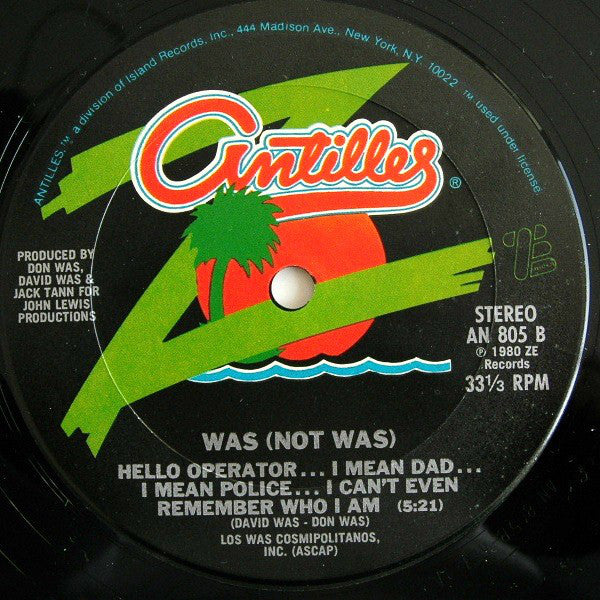 Was (Not Was) : Wheel Me Out (12")