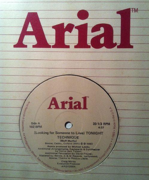 Technique (7) : (Looking For Someone To Love) Tonight (12")